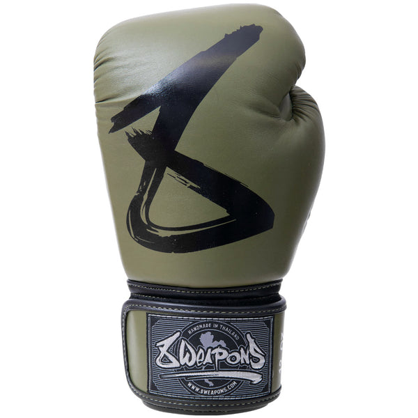 8 WEAPONS Boxing Gloves, BIG 8 Premium, olive