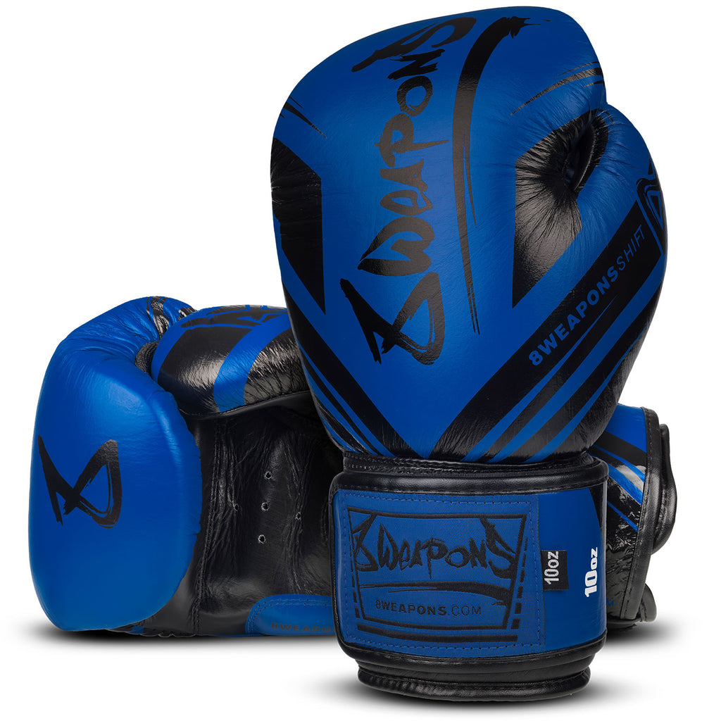 8 WEAPONS Boxing Gloves, Shift Competition, blue-black