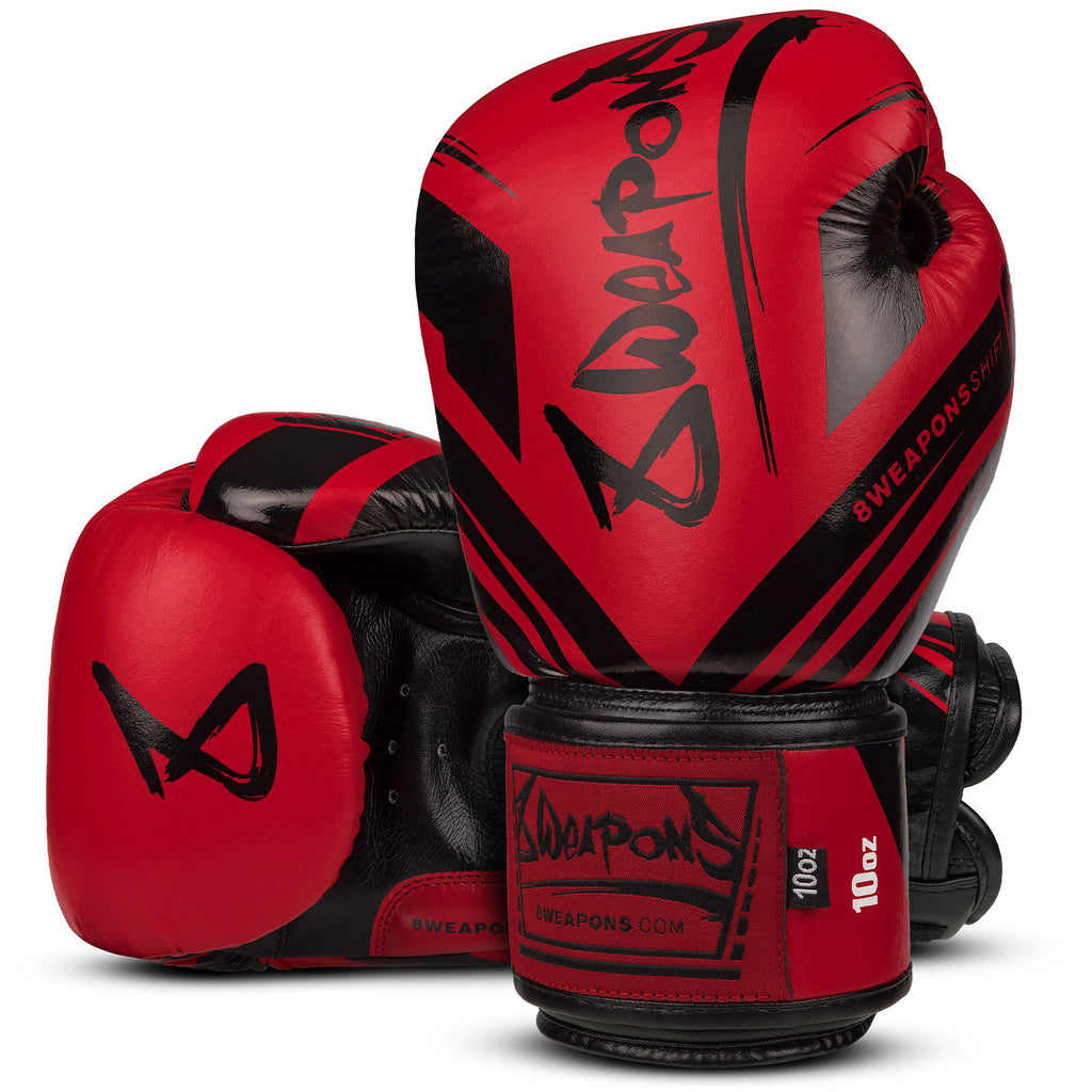 8 WEAPONS Boxing Gloves, Shift Competition, red-black