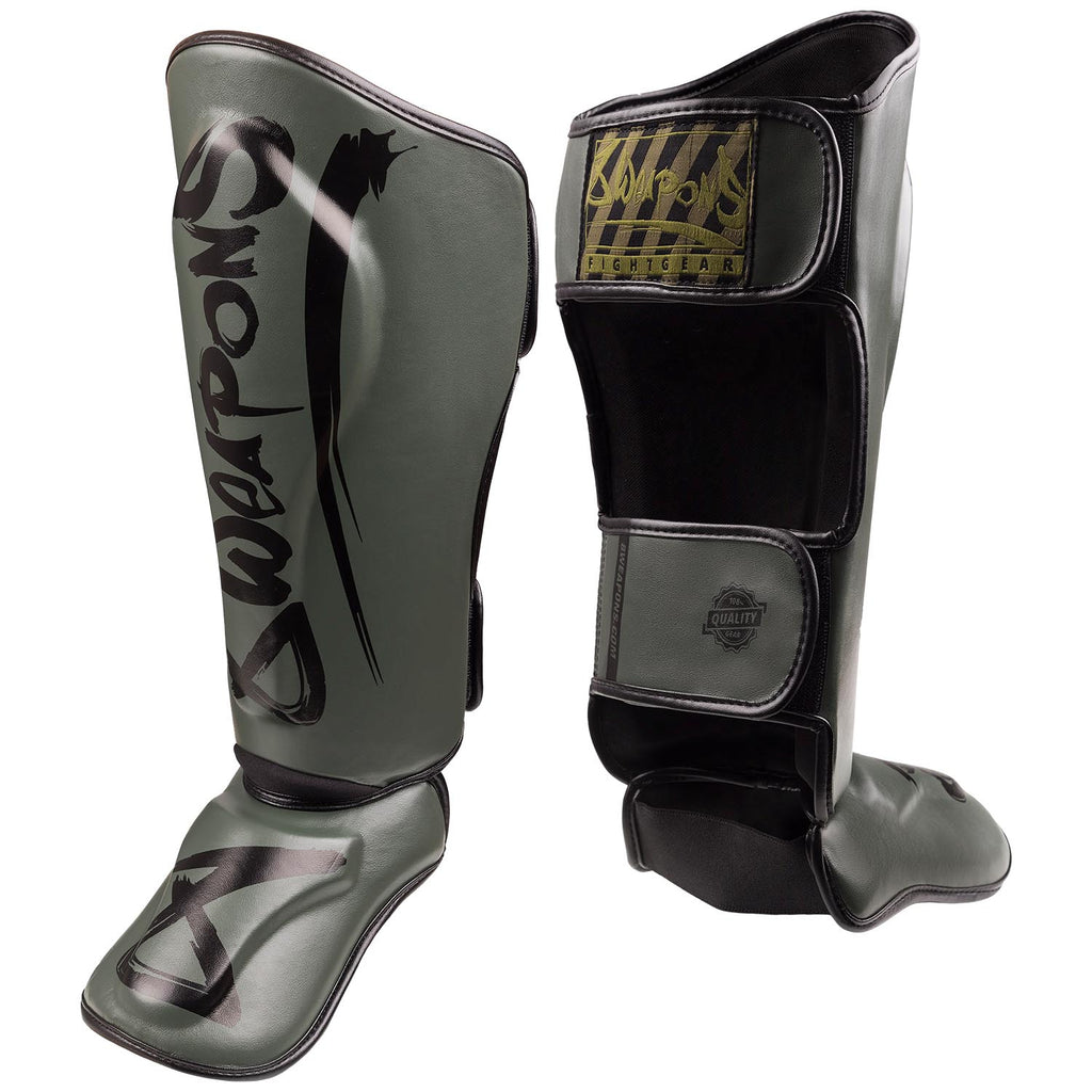 8 WEAPONS Shin Guards, Unlimited 2.0, olive-black