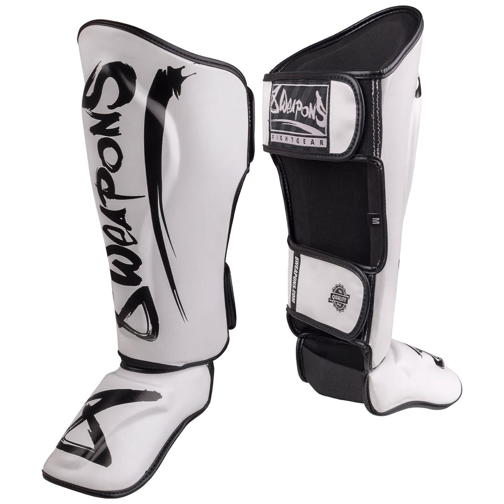 8 WEAPONS Shin Guards, Unlimited 2.0, white-black