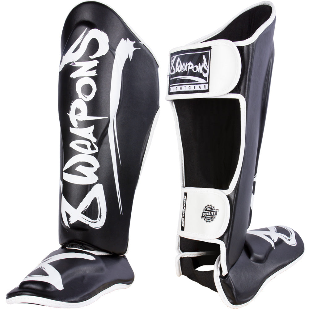 8 WEAPONS Shin Guards, Unlimited 2.0, black-white