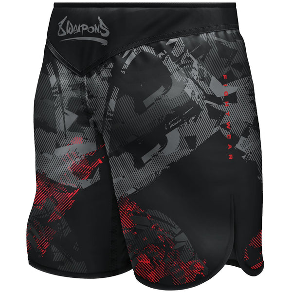 8 WEAPONS Fight Shorts, Hit 2.0, black-red