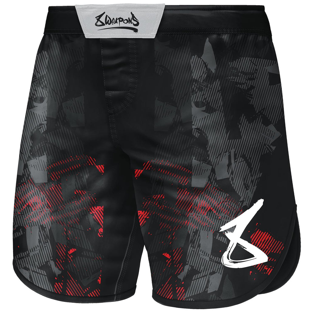 8 WEAPONS Fight Shorts, Hit 2.0, black-red