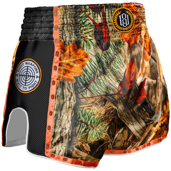 8 WEAPONS Muay Thai Shorts, Hunter, Autumn Camo