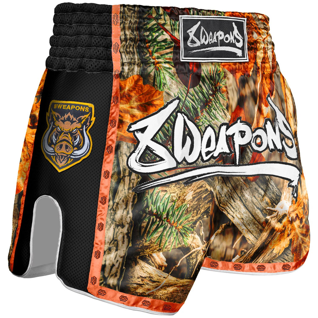 8 WEAPONS Muay Thai Shorts, Hunter, Autumn Camo