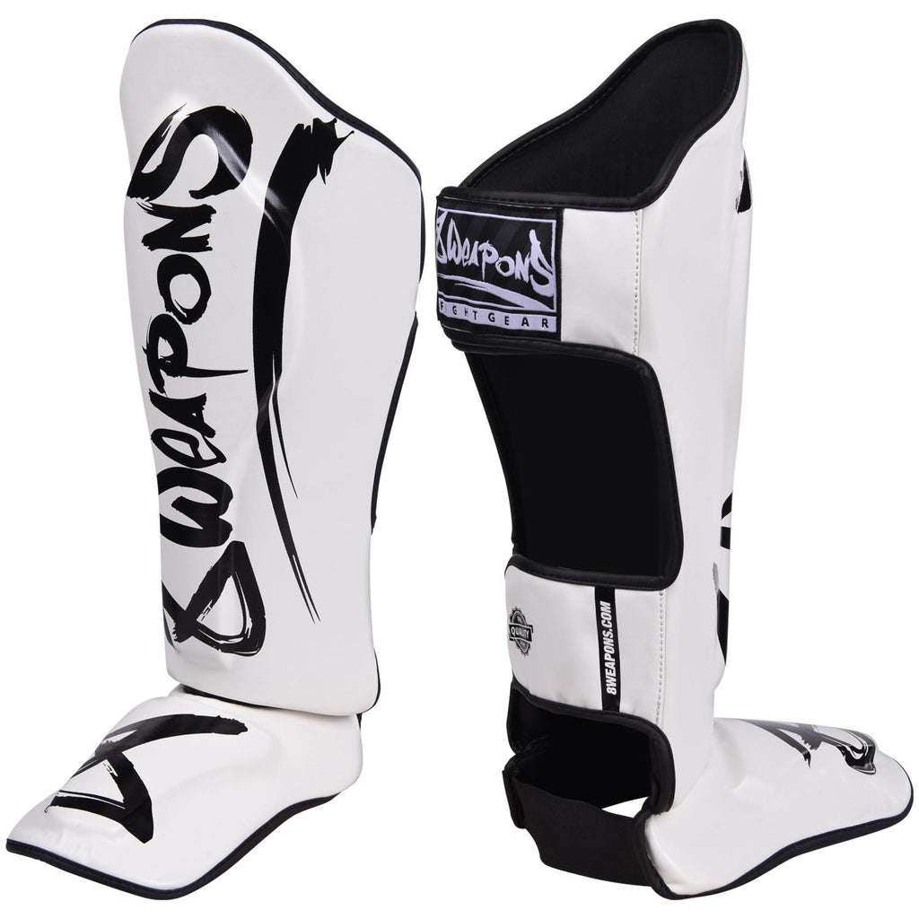 8 WEAPONS Shin Guards, Unlimited 2.0, white-black