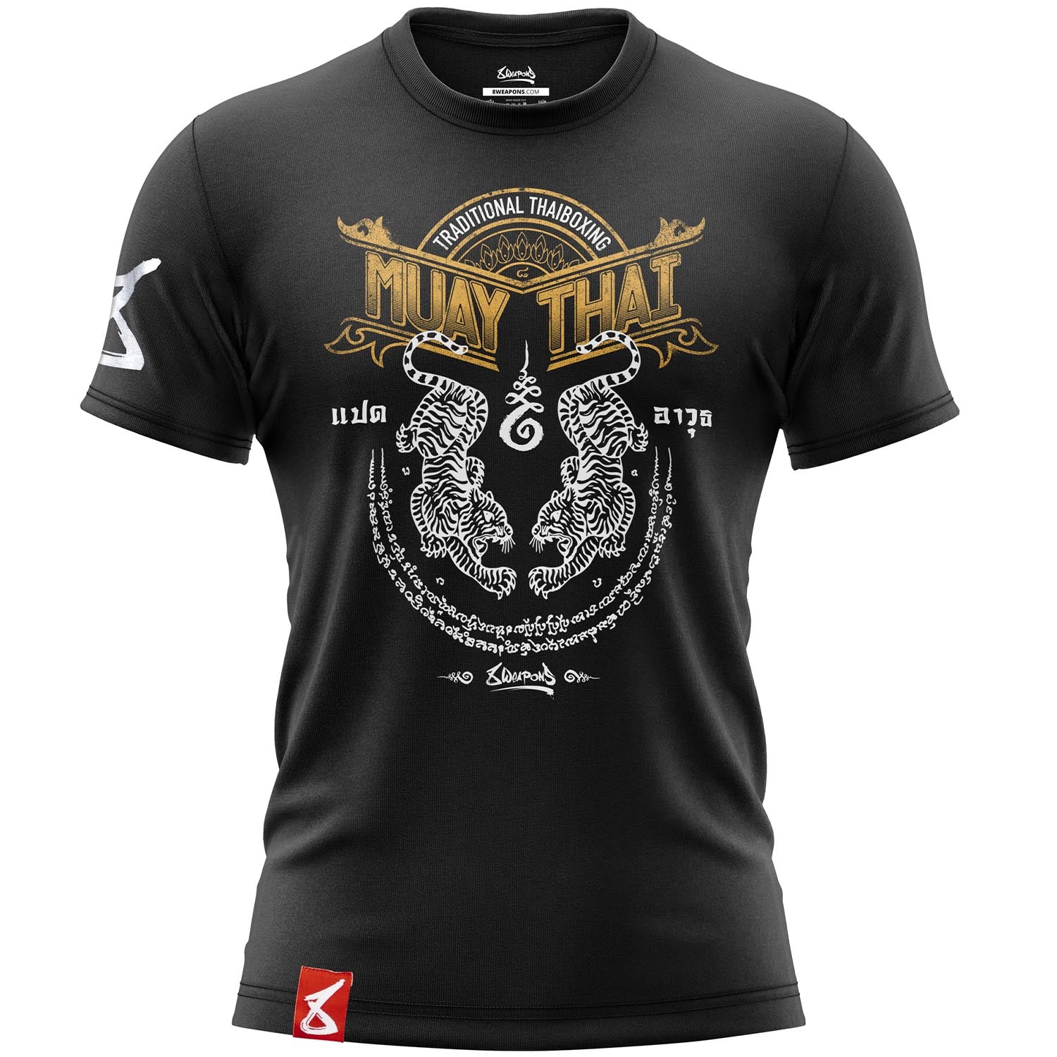 8 WEAPONS T-Shirt, Sak Yant Tigers, Black – 8 WEAPONS Fightgear Shop ...