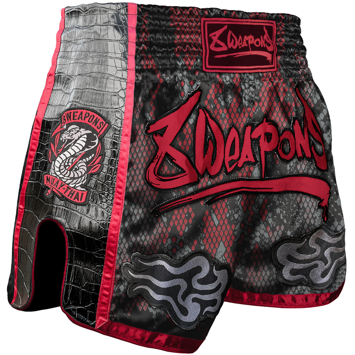 8 WEAPONS Muay Thai Shorts, Snake, Red – 8 WEAPONS Fightgear Shop ...